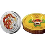 澳洲2012年龙年生肖彩色金银币套装(1/4盎司金+1盎司银)