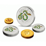 澳大利亚2013蛇年彩色金银币套装