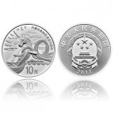 内蒙古自治区成立70周年30克银币