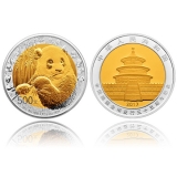 中国熊猫金币发行35周年双金属金银币（30克金+12克银）