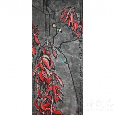 曾迎春《春花秋月》136x68cm