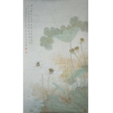 周文举《荷花图》6平尺