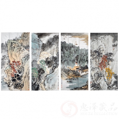 何海新《四条屏》四条屏