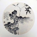 高广峰《清如瘦竹闲如鹤 座是春风室是兰》 四尺斗方