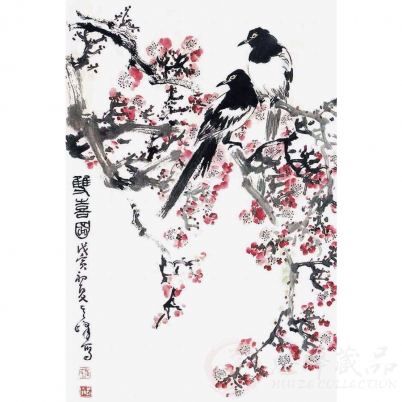 孙其峰《双喜图》四尺对开