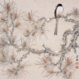 郭慧庆《花鸟一》45×45cm