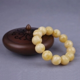 俄料白花蜡手串