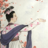 赵永夫《落花》四尺竖幅