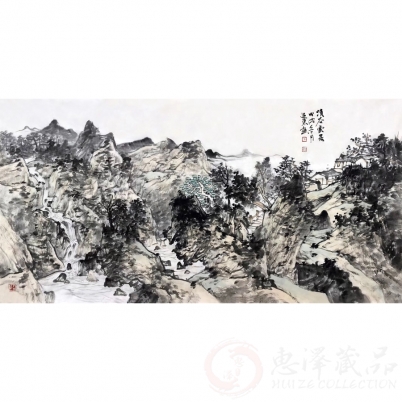 张延东《清谷云居》四尺横幅