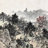 张延东《溪谷岚烟》四尺横幅