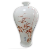 李毅《竹石图》瓷瓶