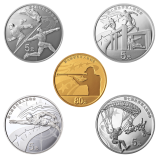 第七届军人运动会金银币套装