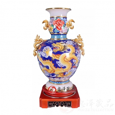 戴嘉林景泰蓝龙腾四海盛世花开