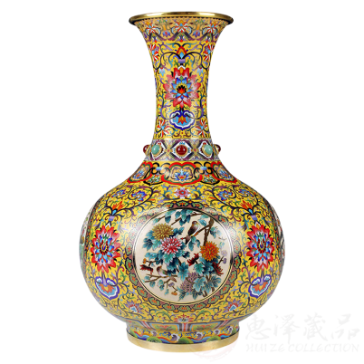 张同禄四季平安景泰蓝