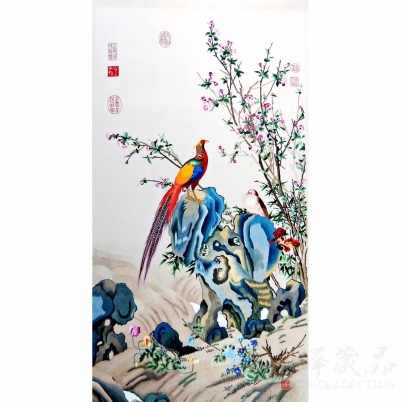 何建英苏绣国礼作品《锦春图》