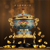 张同禄 景泰蓝富贵同路聚宝盆