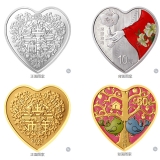 2021吉祥文化金银纪念币 琴瑟和鸣金银套装（3g金+30g银）