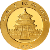 2023版熊猫贵金属纪念币1克圆形金质纪念币